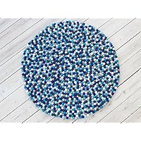 Suchergebnis Auf Amazon De Fur Filzkugelteppich Blau