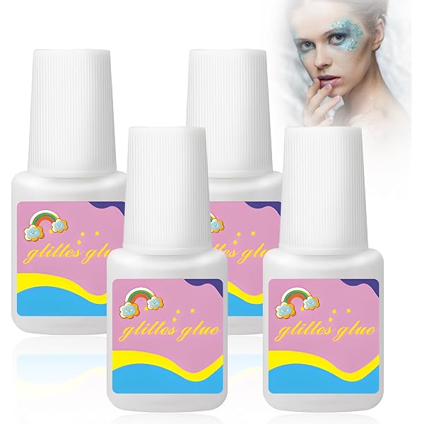 Körperkleber Für Glitzer-Tattoos & Make-up – 2 Flaschen, Geruchlos & Hautverträglich