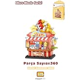 Loz Micro Block Serisi Popcorn D&uuml;kkanı 360 Par&ccedil;a Dekoratif Oyuncak Yapım Seti Yapı Blok FFLZ-8851