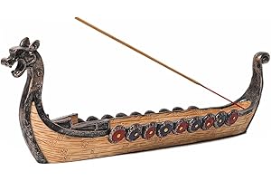 REOVE Räucherstäbchen Burner Resin Viking Ships Haften Räucherstäbchen Halter Drachenboot Hand Geschnitzt Censer Ornament Dekoration Handwerk