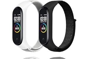 Keecuty Cinturino in Nylon per Xiaomi Mi Band 6/5/4/3 Cinturino in Nylon Regolabile Cinturino di Ricambio Compatibile XiaomiMi Band 6/5/4/3 per Donna Uomo