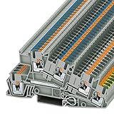 phönix klemmen Installationsetagenklemme, Push-in-Anschluss, Nennstrom 24 A, Nennspannung 400 V, Querschnitt:  0,14 mm² - 4 mm², AWG: 26 - 12, Breite: 5,2 mm, Farbe: grau, Montageart: NS 35/7,5, NS 35/15