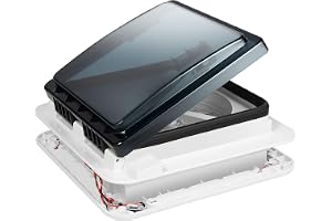 BJTDLLX Taklucka husvagn 28 x 28 cm fönster, ventilation husbil, 12 V, luke, LED