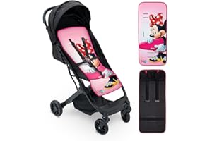 Interbaby Colchoneta Silla Paseo Universal para Verano | Transpirable y Cómoda | Funda Carro Bebe 100% Algodón, 84x34cm, Protectores para Arnés | Funda Silla Paseo Sport Minnie