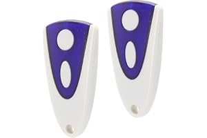 LUIRSAY 2 Stück Garagentor Handsender für Novoferm, Toröffner Fernbedienung 433,92MHz 2 Kanäle, Handsender Garagentor für novotron 502/504/512/514(Enthält 2 zusätzliche Batterien) - Weiß und Blau