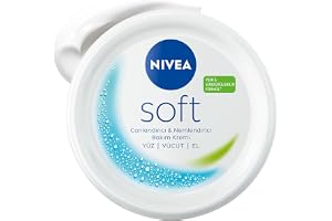 NIVEA Soft Nemlendirici Bakım Kremi 300 ml, 48 Saat Nemlendirme, Jojba Yağı,E Vitamini, Yüz,El,Vücut İçin,Paraben İçermez