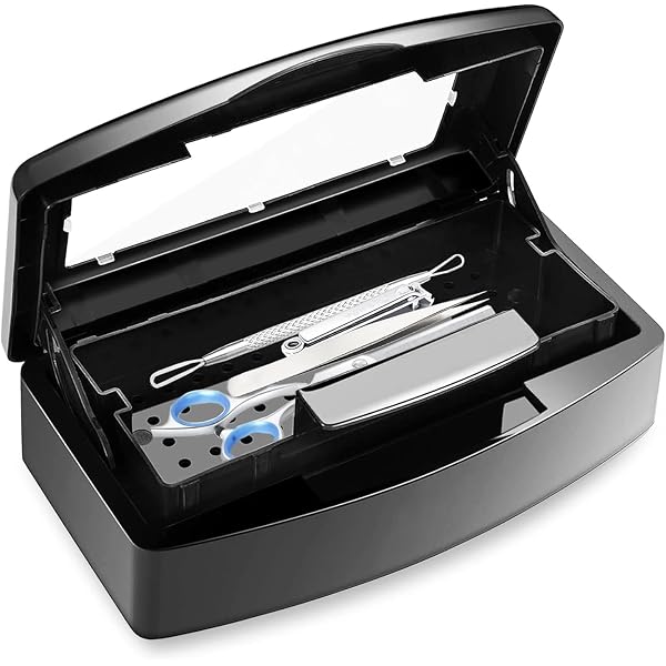 Nagelwerkzeug-Sterilisator-Box – Kunststoff-Desinfektionsbehälter Mit Sieb, 8 X 8 X 7 Cm, Für Maniküre-Zubehör