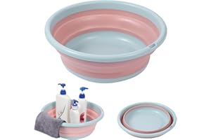 ROSPRETTY Bacinella Pieghevole Campeggio, Portatile Pieghevole Lavabo, Bacinella Pieghevole, Silicone Lavabo, Ciotola per Lavello, per Campeggio, Viaggiio, Casa o Cucina,21 * 30.5 * 11cm