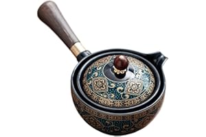 NEDLON Ensemble De Théière Portable Avec Théière Et Infuseur À Rotation À 360 Degrés, Théière Et Tasse Rotative Chinoise En Porcelaine Cadeau Pour Les Amateurs De Thé (Color : Blue2, Size : A)