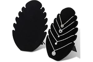 NCOALE Lot de 2 Porte Collier Presentoir, Présentoir à Colliers en Velours Porte Bijoux Presentoir Boucle d'oreille Femme - Organisateur de coiffeuse (28.3 * 20.3cm)