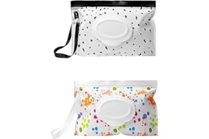 YiXuTag Sac à lingettes mouillées,2pcs Pochettes de Lingettes Humides,Sac à Lingettes Mouillées Portable, Distributeur Pochette Boîte de Rangement de Lingettes Humides Réutilisable pour Bébé Lingettes