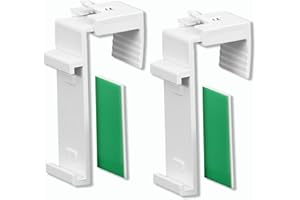 ‎KLEMMFLEX KLEMMFLEX Klemmhalter kurz für Klemmfix Rollo, Doppelrollo, Duo-Rollo, ohne Bohren zum Klemmen und Kleben, 2 Stück, als Zubehör Ersatzteil für die Aufhängung, Befestigung am PVC-Fenster, Tür