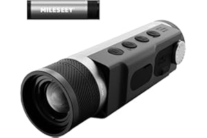 MilESEEY TNV30 Visore notturno per la caccia, risoluzione IR 384x288 con sensore termico da 25 Hz, obiettivo regolabile da 25 mm, zoom 2/8x, tracciamento hot spot e batteria da oltre 15 ore