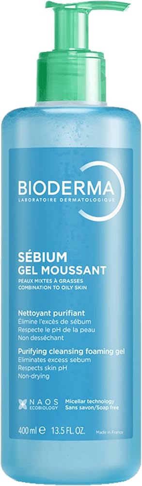 Bioderma Sebium Karma, Yağlı ve Akne Eğilimli Ciltler için Yüz, Vücut Temizleme Jeli 400 Mililitre