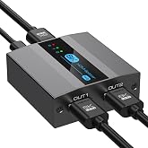 VEDINDUST HDMI 2.1 Splitter1 Input 2 Outputs 4K120Hz 8K60Hz HDMI Splitter Supports EDID HDCP2.3 HDR10 8K UHD for PC TV Xbox D