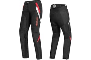 Scoyco Pantalon de Moto pour Hommes Offroad Cycling Racing Overpants Adventure Touring Riding Gear avec CE Armor 4-Season