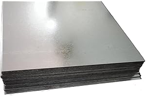 FRATELLI BIASCO Lamiera in ferro ZINCATA liscia con spessori 1,1.5, 2, 3 varie dimensioni (500x500x3 mm (lato x lato x spessore))