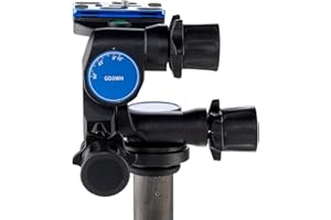 ZUNATE Ball Head Gimbal, GD3WH Metal Tridimensional Gear Ball Head Trípode esférico Gimbal Platform 6KG Soporte de Carga para cámara DSLR