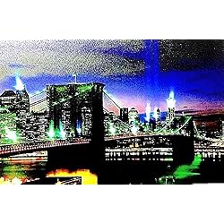 IMAGE LED/DEL BROOKLYN BRIDGE NEW YORK PONT TRÉS GRAND 40*60CM - Tinas Collection