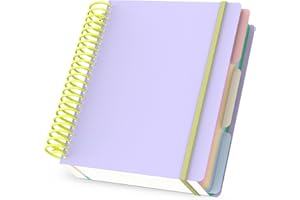Yarotm Cahier Ligné A5-1 PC Carnet Spirale 16.3x20.5cm - 90g/m² Papier Ligné Bloc Note A5-120 Feuilles/240 Pages Cahier de Note A5 - Pourpre Carnet de Voyage Couverture Souple et Spirale