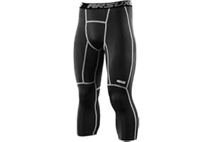 ARSUXEO Męskie rajstopy kompresyjne do biegania 3/4 spodnie Capri K75