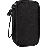 HCFGS Organizer Cavi, Borsa da Viaggio 3 StratiCustodia Cavi Resistente All'acqua Borsa da Piccoli con Braccialetto Pochette 