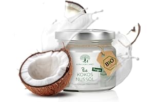 ‎AURA VOM LAND Aura vom Land BIO Premium Kokosöl Kaltgepresst 250ml – 100% Natives Kokosfett & Ideales MCT Öl – Reines Coconut Oil/Kokosnussöl zum Braten – Perfekt als Mundziehöl/Zahnpflege oder Haut/Haar