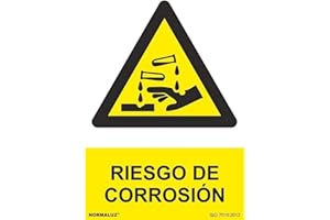 Normaluz RD30003 - Señal Riesgo De Corrosión PVC Glasspack 0,7 mm 21x30 cm