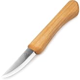 BeaverCraft Whittling Knife C1M - Sloyd Chip Carbon Steel Knife, Small for Detail and General Cutting, Wood Carving Tool for
