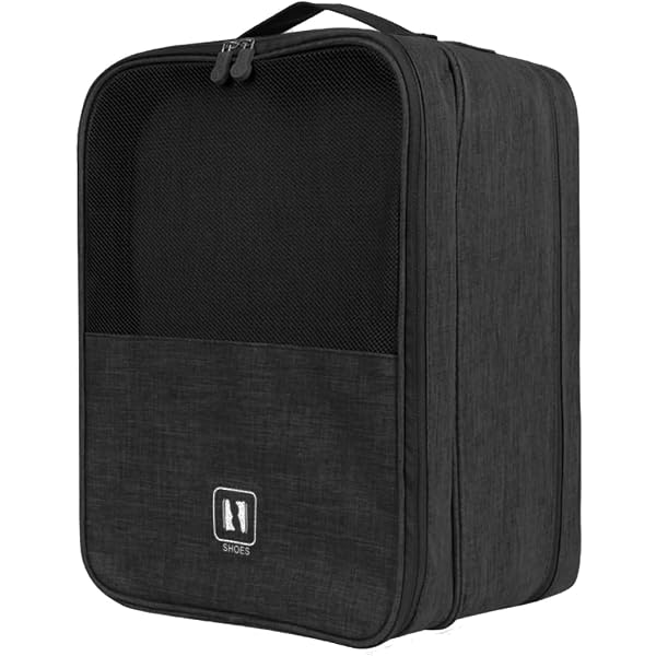 Sac à Chaussures De Voyage Imperméable - Taille 30x20x15 Cm - Compartiments Multiples - Poignée De Transport - Gris - 11