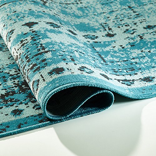 Design Teppich Vintage Used Antik türkis 120 x 170 cm - 4