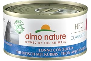 almo nature HFC Complete - Alimento húmedo para Gatos Adultos. Atún con Calabaza (24 latas de 70 g)