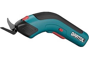 GARTOL Cordless Electric Scissors, High-Speed Cardboard Cutter for Fabric, Carpet, Leather, Felt, 4V Rechargeable Power Shears with Charger, Precision Cutting Tool for Sewing, Crafting & DIY Projects
