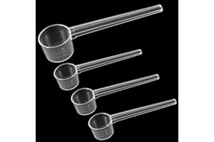 Giantree Lot de 4 cuillères à mesurer pour lessive en poudre 2-5 g Idéal pour protéines, créatine, liquides, cuisine et fitness