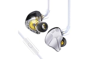 EZ EAR Monitor intrauditivo CCZ BC04 Auriculares HiFi DD&BA Controlador dinámico Detalles ricos Auriculares intraurales con cable IEM Deep Bass con cable desmontable de 2 pines para teléfono, PC,