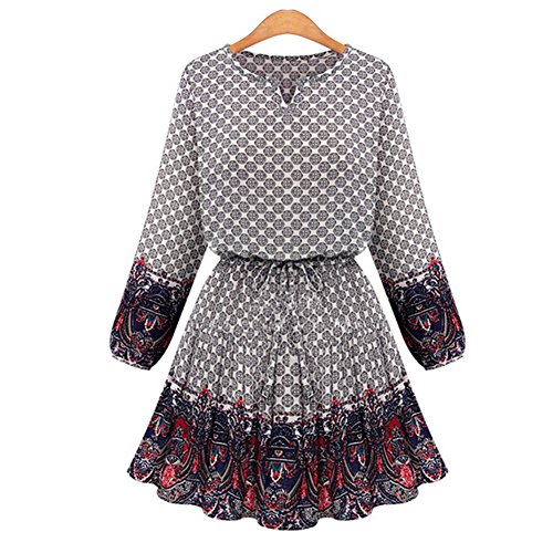 YQ15 2015 Autumn Women The New Check Dress (M, BEIGE)