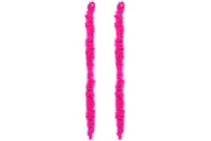 Ceboic 2 Pièces Boa en Plumes, 2M Boa de Plumes Moelleuses Colorées Accessoire de Costume pour Déguisement, Fête à Thème, Mariage, Carnaval, Halloween, Cadeau de Noël