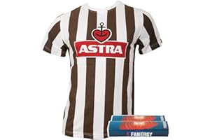 FC St. Pauli Men's Astra Traditional T-Shirt Football Fan Item Logo Brown White + 2 x Fanergy Grape Sugar