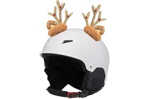 Golden Apple 1 Pair Christmas Ski Helmet Decor Antlers Deer Ears Sticker Plush Motocycle Bike Helmet Decoration