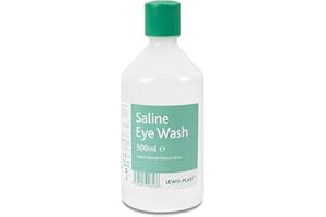 Lewis-Plast Saline Eye Wash Solution, 500ml Bottle for Safe and Effective Eye Care