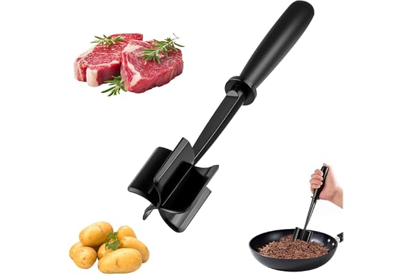 Yuannee Kötthackare, kötthackare med 5-bladshuvud non-stick och multifunktionell kötthamburgare kötthackare ergonomiskt handt