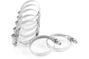 GARSIDURO® Schlauchschellen Edelstahl | 40-60mm [10 Stück] | Profi W4 Schlauchklemme | Schlauchschellen geeignet für die Sandfilteranlage oder als Gartenschlauch Schellen & Pool Schlauchschellen