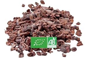 COMPTOIR DES EPICES MADAGASCAR NIBS - Grué de cacao Criollo (1Kg) Organic Raw Cacao Nibs - Riche en Fer/Magnesium/ - Grué De Cacao Brut BIO - Certifié BIO Ecocert-FR-01 (Entreprise Française)