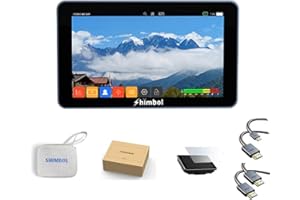 SHIMBOL M5 5,5" 1200 Nits 3D LUT 4K HDMI HDR Rec. 709 IPS Touchscreen On-Camera Field Monitor, Aluminiumgehäuse mit Falschfarben, Wellenform, Fokus-Peaking für DSLR-Kameras