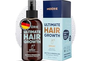 ‎MOERIE MOERIE Haarwachstum Serum Spray 150ml - natürlich Haarwachstum beschleunigen - Haarwuchsmittel Frauen & Männer - mit Mineralien, Caffein & Biotin Haare stärken - Haarvitamine gegen Haarausfall Frau