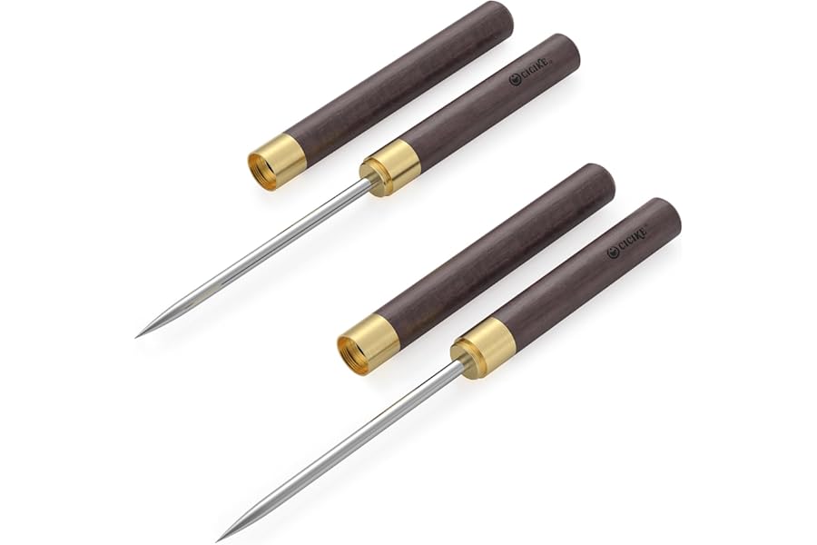Stainless Steel Ice Pick & Ice Crusher with Safety Cover - Heavy Duty Barware Tool for Cocktails, Whisky, Gin & Kitchen - Great Gift for Men & Father's Day (9 Inch) (Pack of 2)