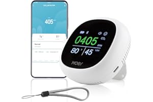 MOESGO MOES Bluetooth Medidor de CO2, Detector de Carbono/Temperatura/Humedad Compatible con Tuya/Vida Inteligente, Adecuado para Habitaciones/Automóviles
