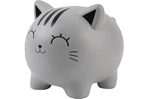 I-TOTAL® zabawna skarbonka dekoracyjna/wytrzymała plastikowa skarbonka (GREY CAT)