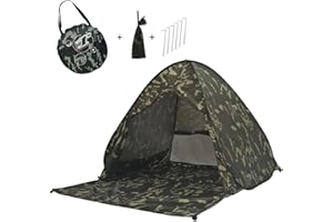 Tente de Plage, Magicorange Pop Up Baby Beach Beach Shade, UPF 50+ Tente Portable instantanée Abri Solaire pour 2-3 Personnes, Tente de Plage Automatique pour bébé avec Sac de Transport (Camouflage)