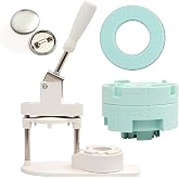 AMERICAN CRAFTS Button Press Bundle Button Press Kit, Paper, White, One Size